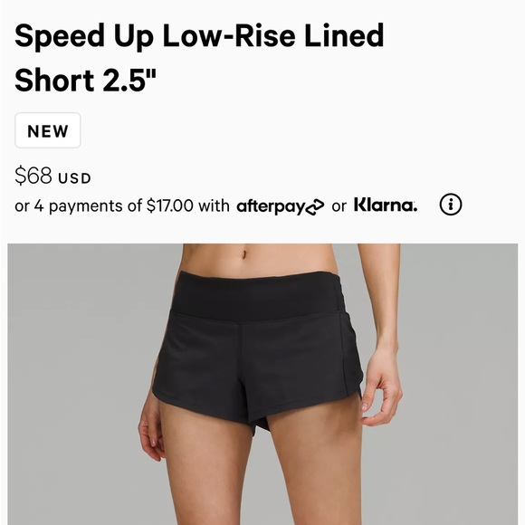 Lululemon speed up shorts low rise 2.5” size 8 - Picture 4 of 4